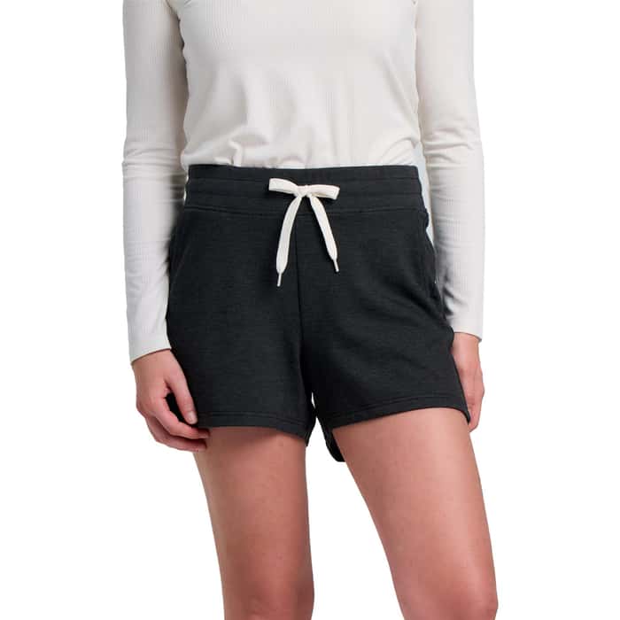 WOMEN'S FREE FLY BAMBOO LIGHTWEIGHT FLEECE SHORT  | HEATHER BLACK
