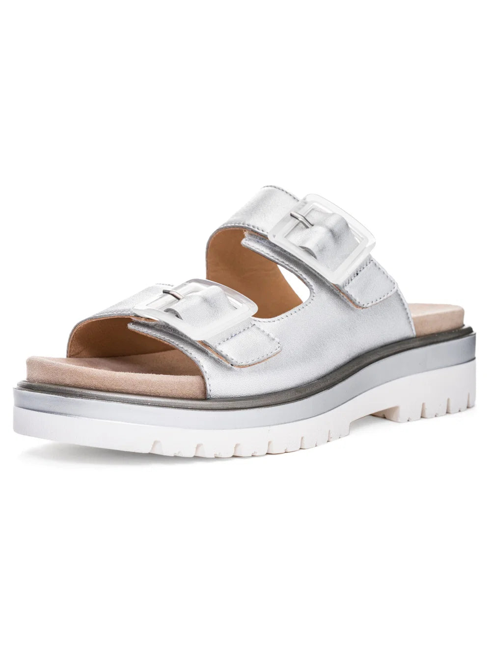 WOMEN'S ARA MARBELLA SLIDE SANDAL | SILVER