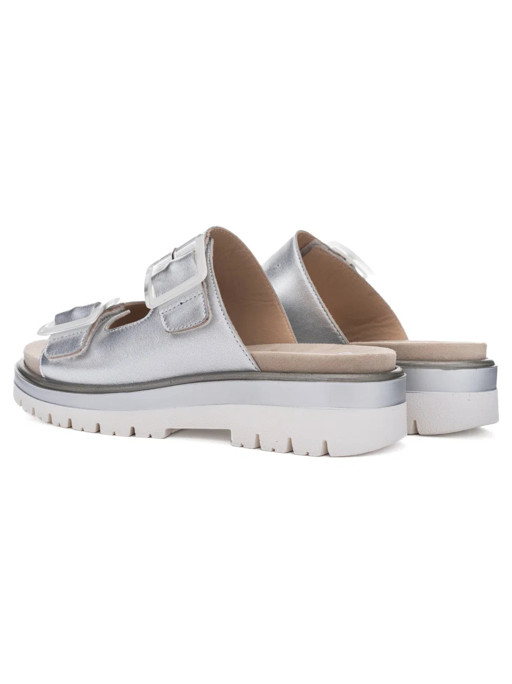 WOMEN'S ARA MARBELLA SLIDE SANDAL | SILVER