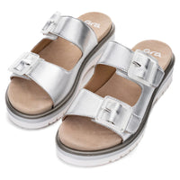 WOMEN'S ARA MARBELLA SLIDE SANDAL | SILVER
