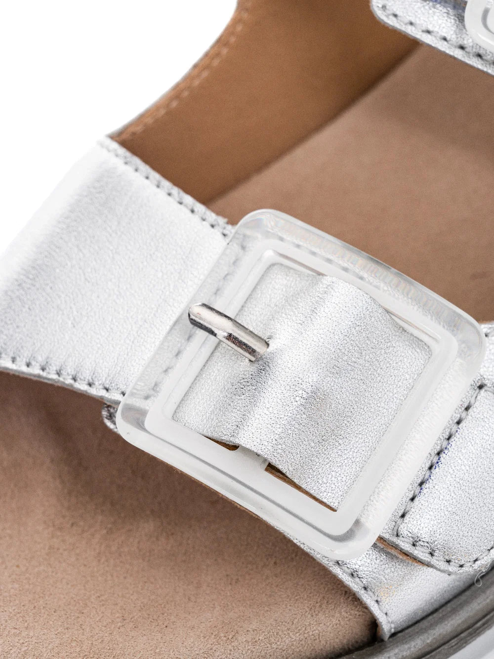WOMEN'S ARA MARBELLA SLIDE SANDAL | SILVER