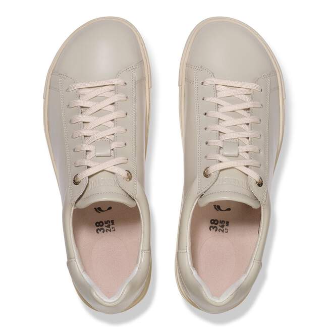 WOMEN'S BIRKENSTOCK BEND LOW NATURAL LEATHER PATENT | OYSTER