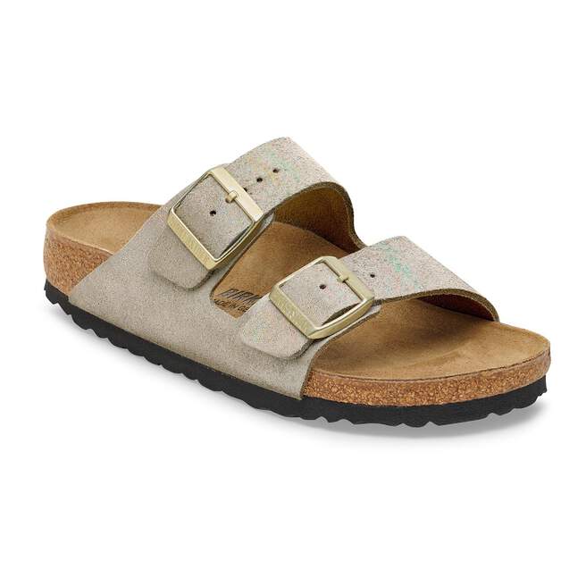 BIRKENSTOCK Arizona BSスエード トープ 37 WOMEN'S BIRKENSTOCK ARIZONA BS | TAUPE SUEDE SHIMMERING – Randy's