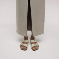 WOMEN'S BIRKENSTOCK ARIZONA BS | TAUPE SUEDE SHIMMERING