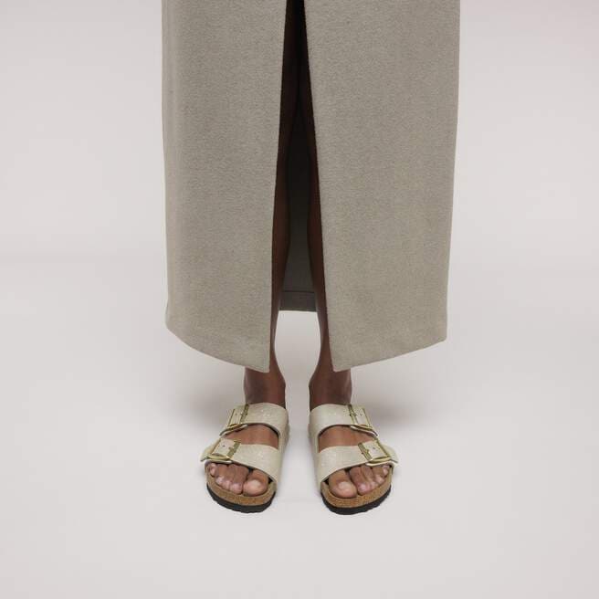 WOMEN'S BIRKENSTOCK ARIZONA BS | TAUPE SUEDE SHIMMERING – Randy's