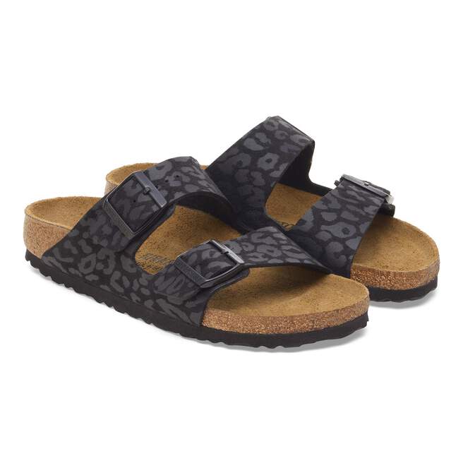 WOMEN'S BIRKENSTOCK ARIZONA SYNTHETIC BS | LEO BLACK