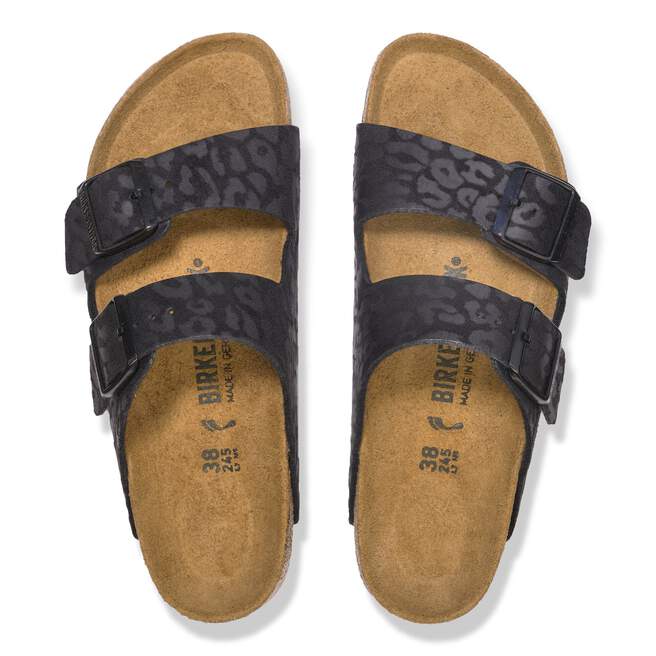 WOMEN'S BIRKENSTOCK ARIZONA SYNTHETIC BS | LEO BLACK