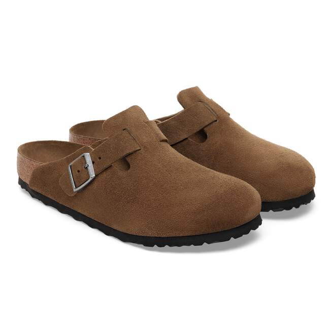UNISEX BIRKENSTOCK BOSTON SOFT FOOTBED | DARK TEA TONAL