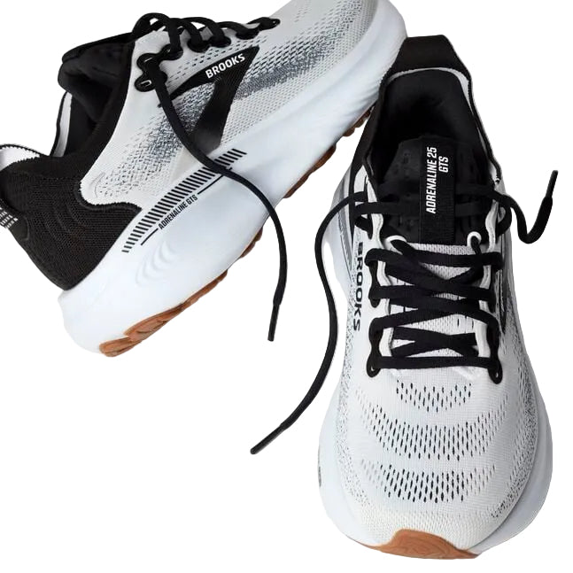 MENS BROOKS ADRENALINE GTS 25 | WHITE / BLACK / WHITE