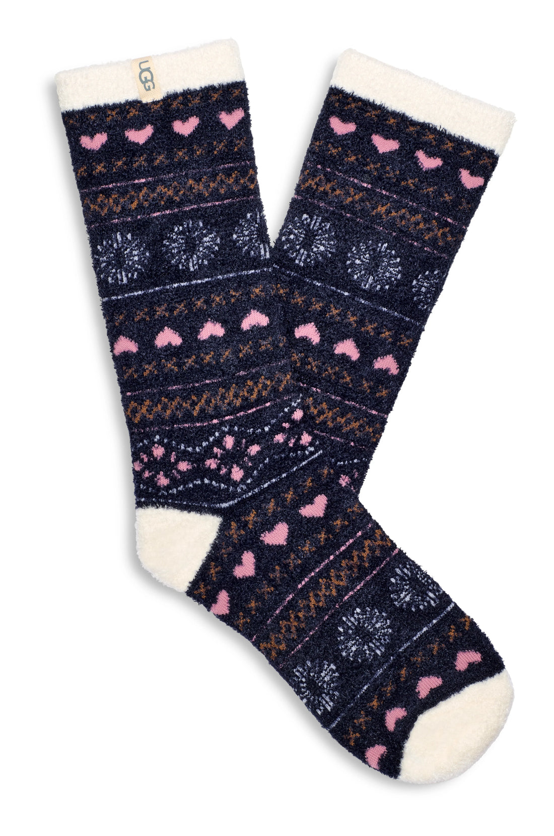 WOMEN'S UGG LESLIE GRAPHIC CREW SOCK | MARINER / FAIRISLE