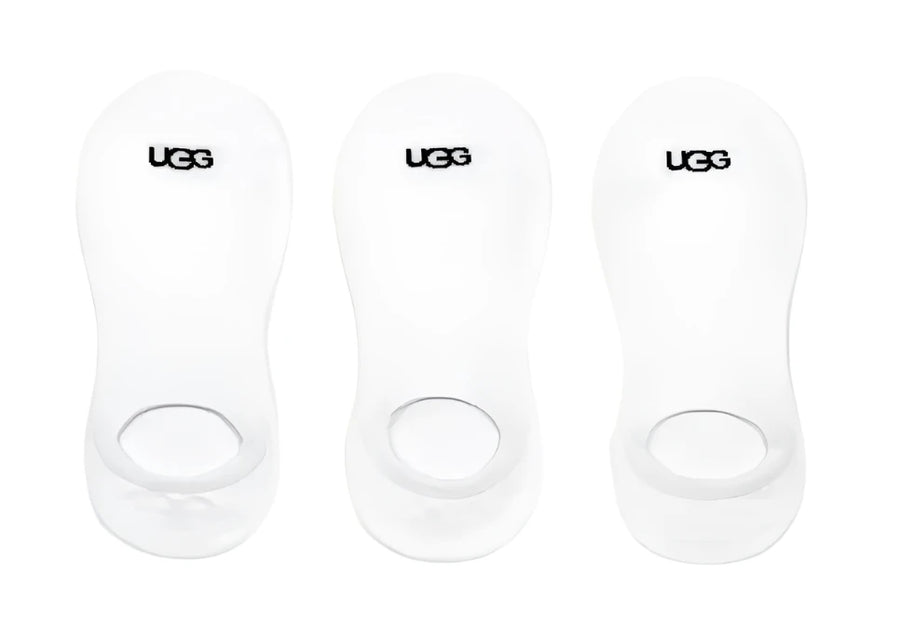 WOMEN'S UGG STELA NO SHOW SOCKS 3 PACK  | WHITE