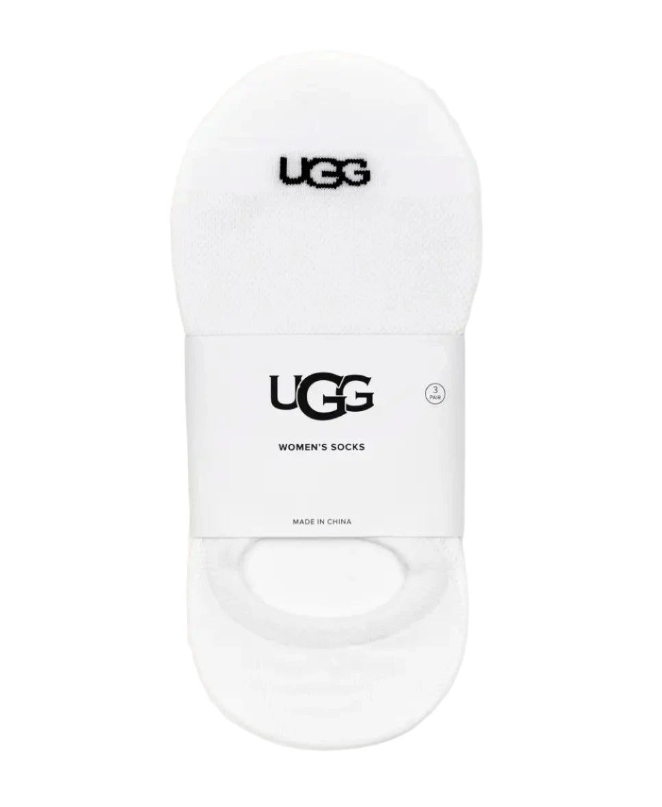 WOMEN'S UGG STELA NO SHOW SOCKS 3 PACK  | WHITE