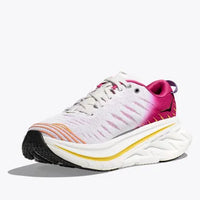 WOMEN'S HOKA BONDI X | BLANC DE BLANC / PINK YARROW