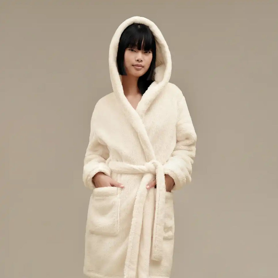 WOMEN'S UGG AARTI HOODED ROBE | CREAM