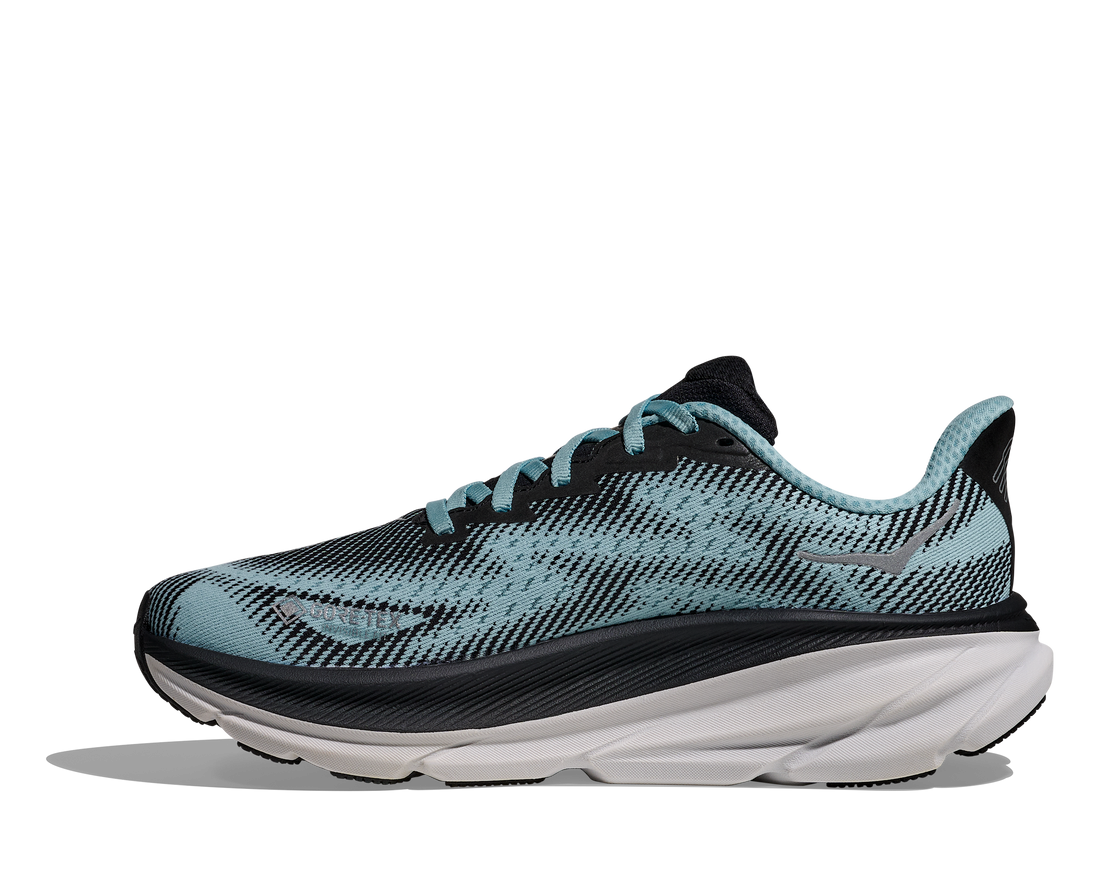 WOMEN'S HOKA CLIFTON 9 GTX | BLACK | RAINDROP