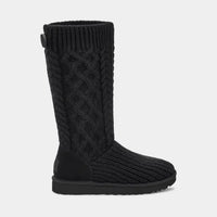 WOMEN'S UGG CLASSIC CARDI CABLED KNIT BOOT | BLACK