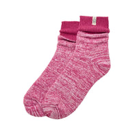 WOMAN'S UGG RIB KNIT SLOUCHY QUARTER SOCKS | CHROMA PINK