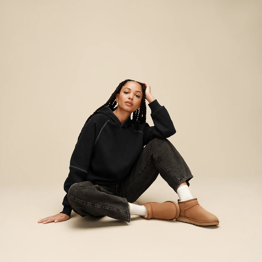WOMEN'S UGG CLASSIC HOODIE | BLACK