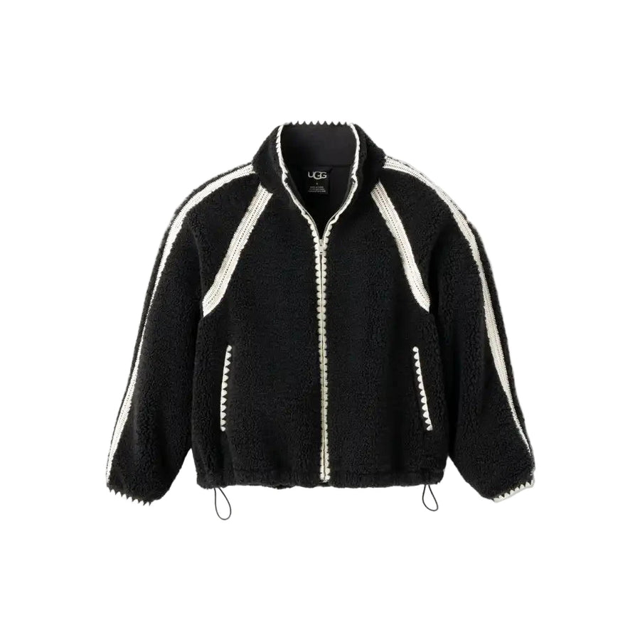 WOMEN'S UGG NIKIA CROCHET UGGFLUFF JACKET | BLACK