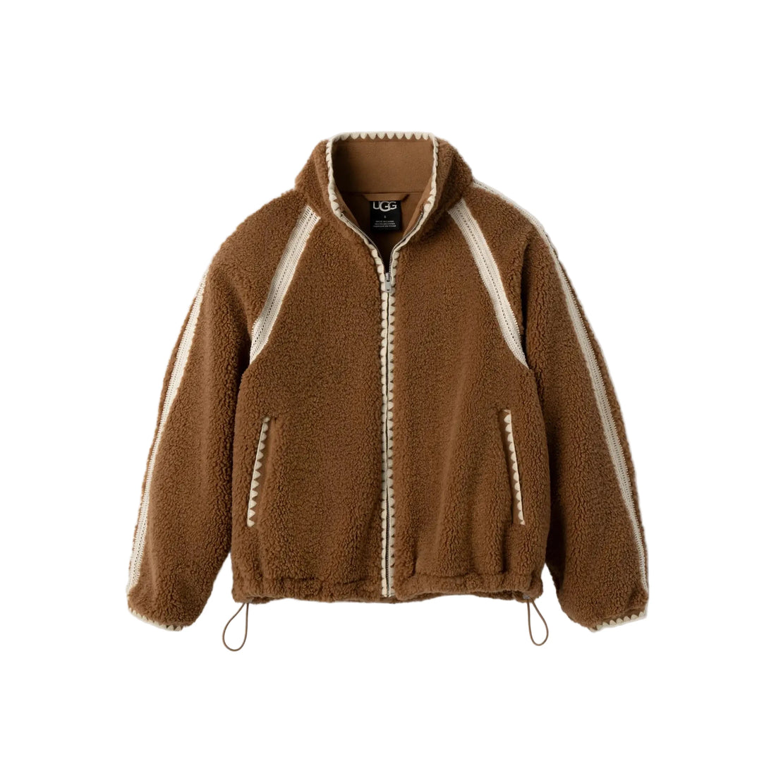 WOMEN'S UGG NIKIA CROCHET UGGFLUFF JACKET | CHESTNUT