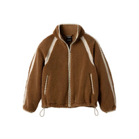 WOMEN'S UGG NIKIA CROCHET UGGFLUFF JACKET | CHESTNUT