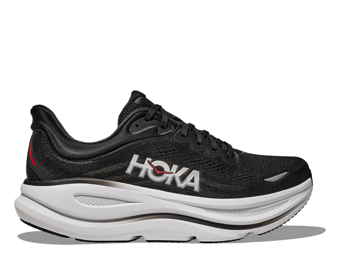 MEN'S HOKA BONDI 9 | BLACK | VERMILLION