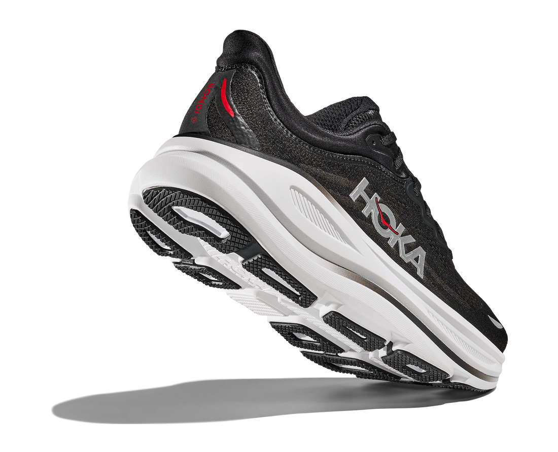 MEN'S HOKA BONDI 9 | BLACK | VERMILLION