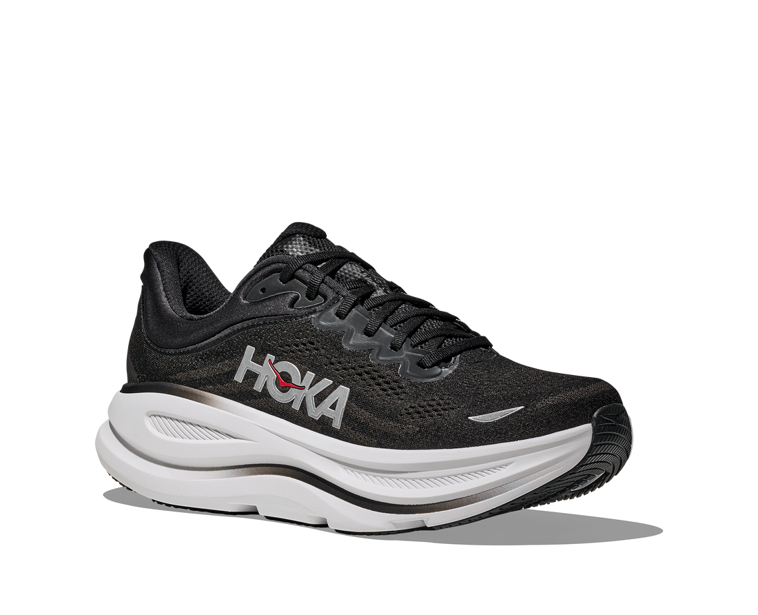 MEN'S HOKA BONDI 9 | BLACK | VERMILLION