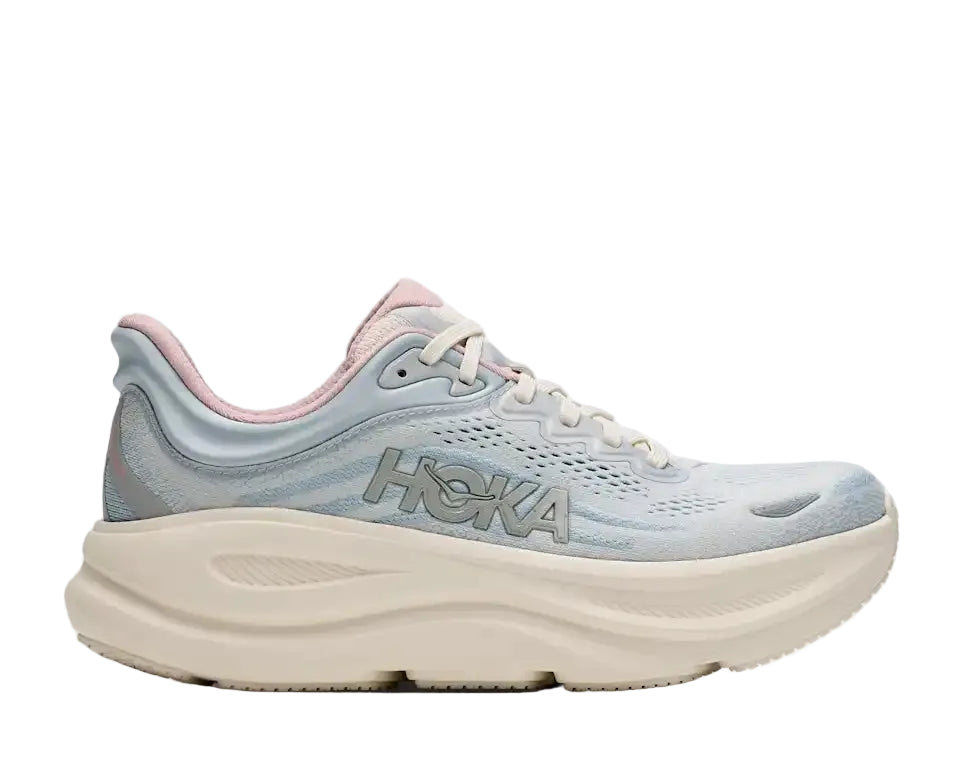 WOMEN'S HOKA BONDI 9 GLM | ALABASTER / MINERAL BLUE
