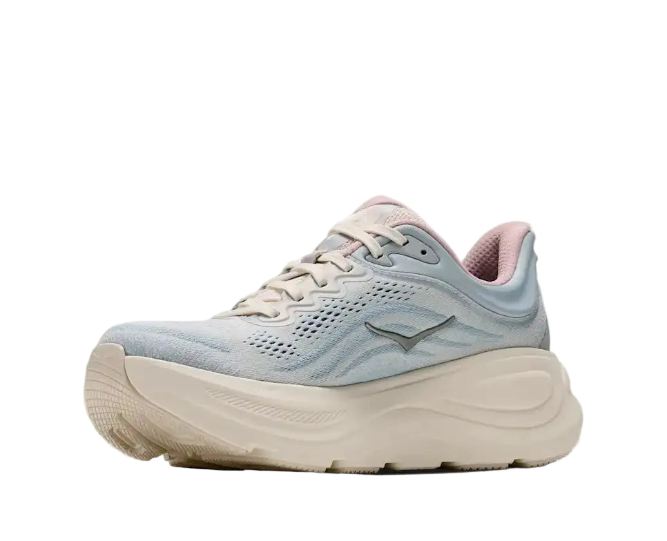 WOMEN'S HOKA BONDI 9 GLM | ALABASTER / MINERAL BLUE