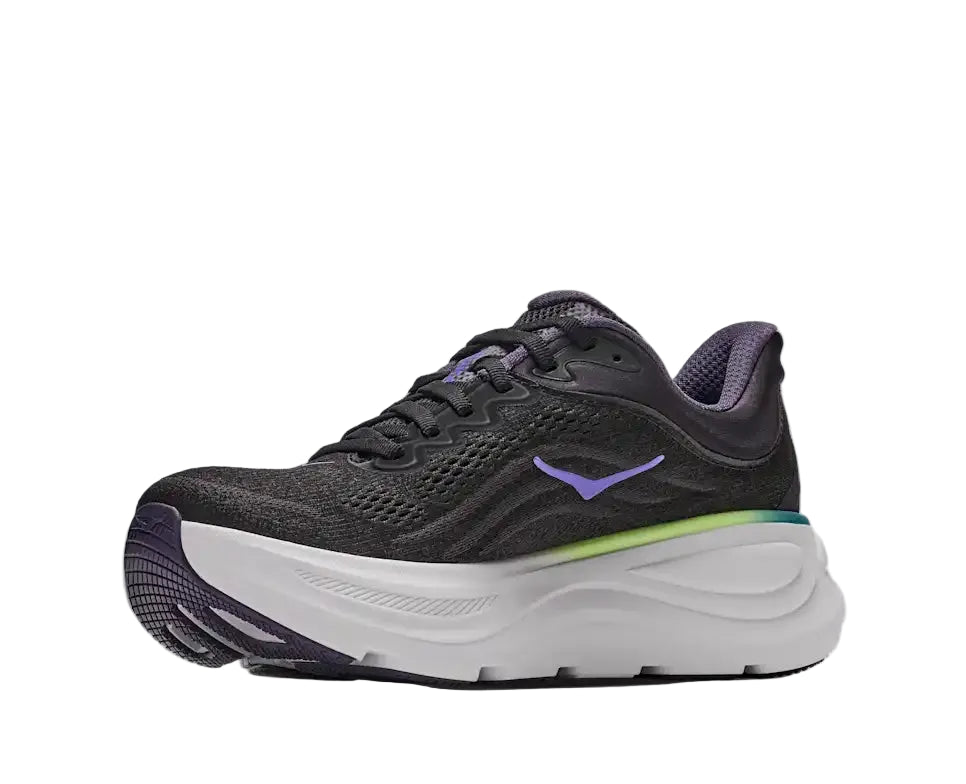 WOMEN'S HOKA BONDI 9 | BLACK / NEON DRAGONFRUIT