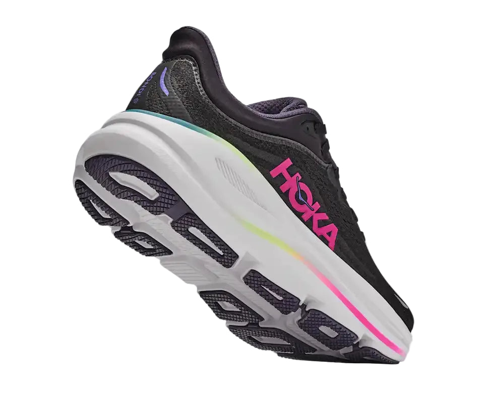 WOMEN'S HOKA BONDI 9 | BLACK / NEON DRAGONFRUIT