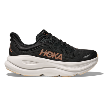 WOMEN'S HOKA BONDI 9 | BLACK / ROSE GOLD