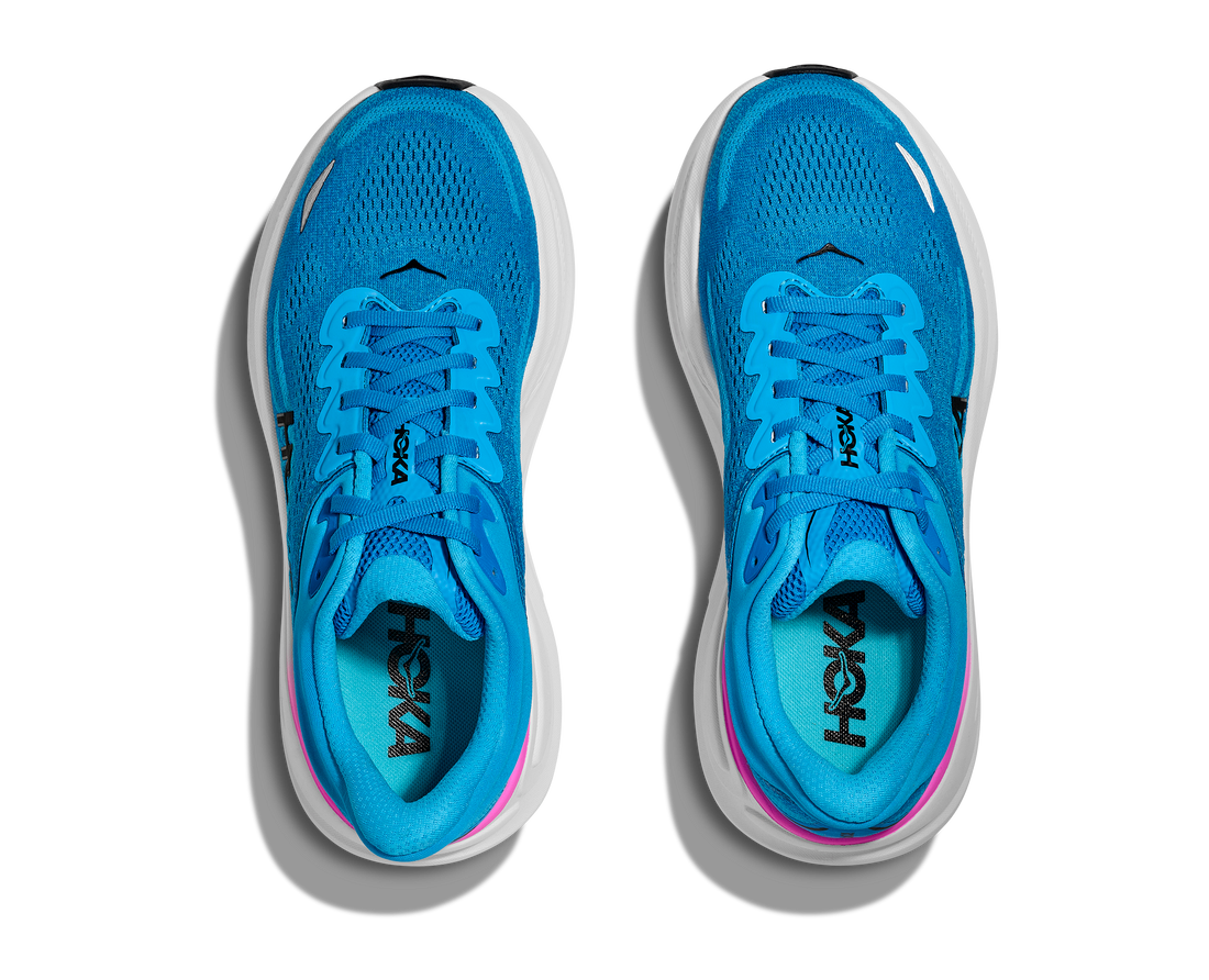 WOMEN'S HOKA BONDI 9 | SKYWARD BLUE | NEON FUCHSIA