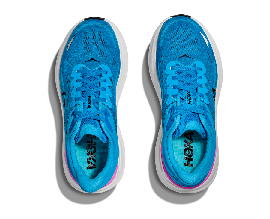 WOMEN'S HOKA BONDI 9 | SKYWARD BLUE | NEON FUCHSIA