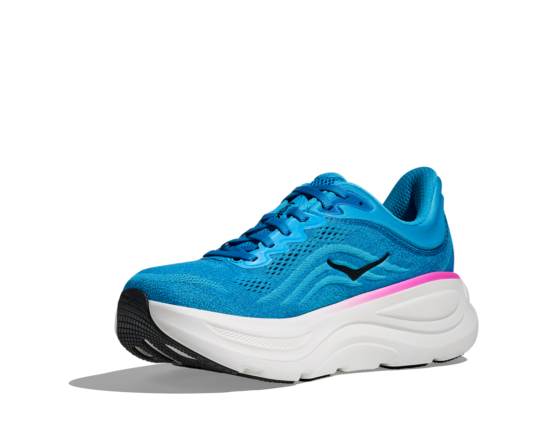 WOMEN'S HOKA BONDI 9 | SKYWARD BLUE | NEON FUCHSIA