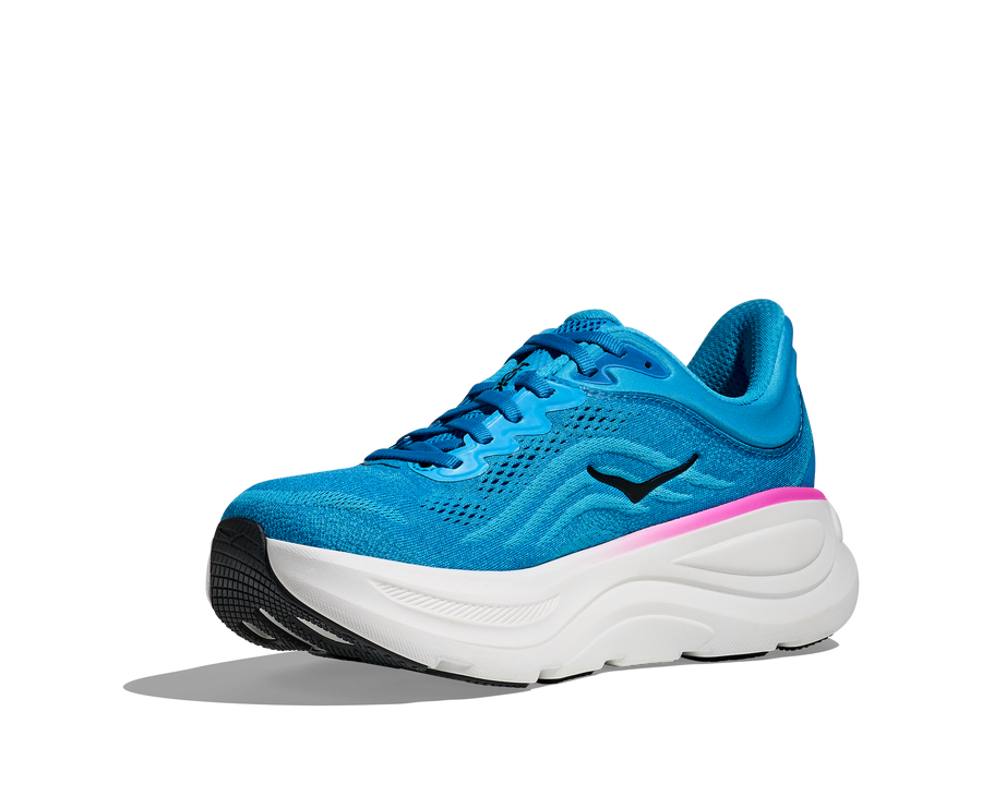 WOMEN'S HOKA BONDI 9 | SKYWARD BLUE | NEON FUCHSIA