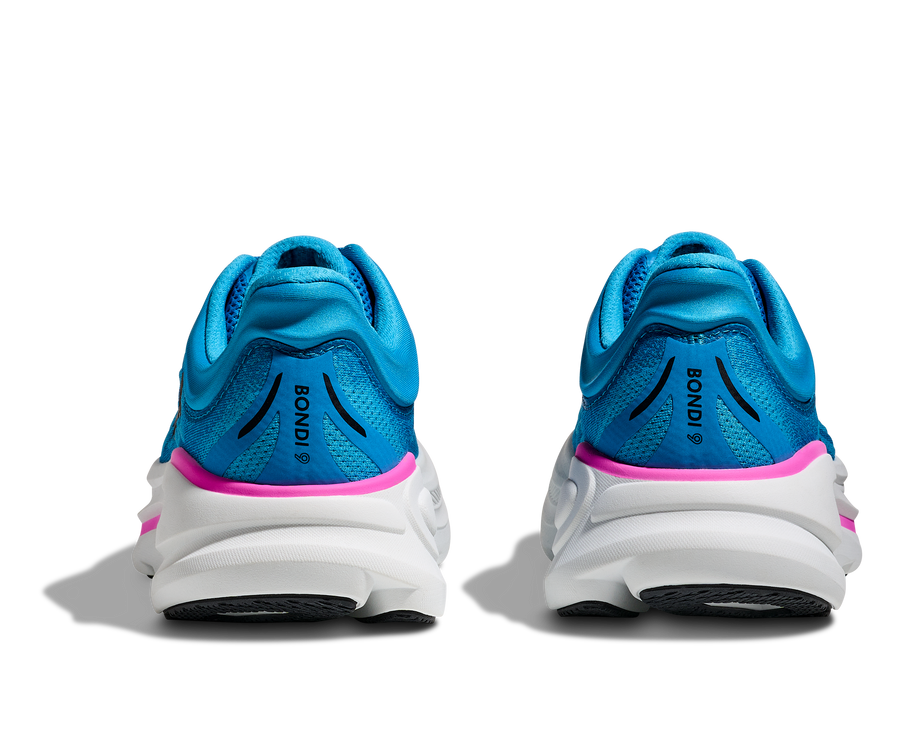 WOMEN'S HOKA BONDI 9 | SKYWARD BLUE | NEON FUCHSIA