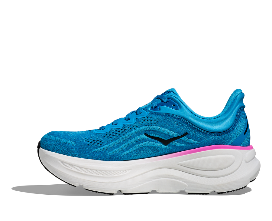 WOMEN'S HOKA BONDI 9 | SKYWARD BLUE | NEON FUCHSIA