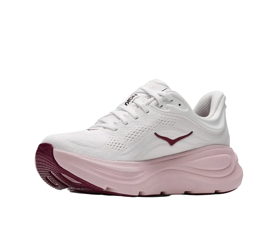 WOMEN'S HOKA BONDI 9 | WHITE | PINK  OPAL
