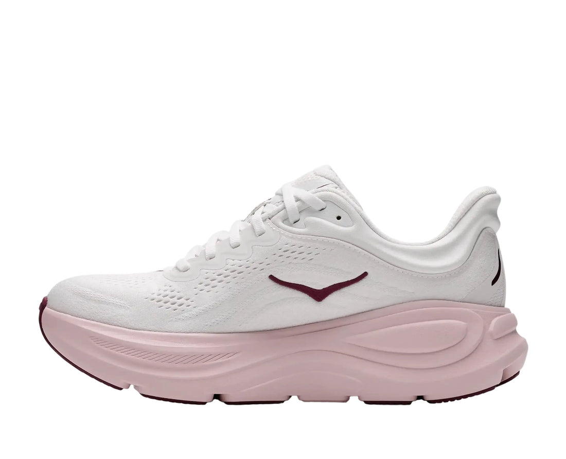 WOMEN'S HOKA BONDI 9 | WHITE | PINK  OPAL