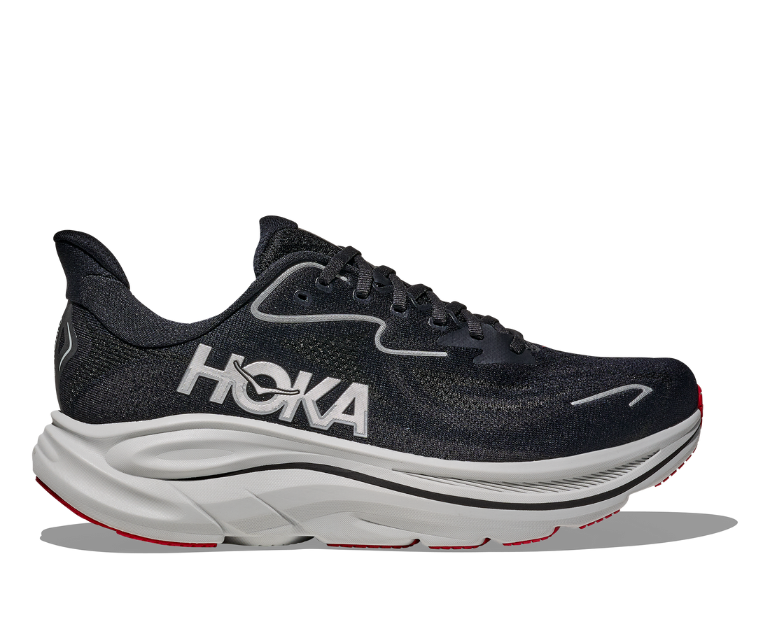 MEN'S HOKA CLIFTON 10 | BLACK / SILVER