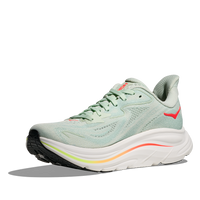 WOMEN'S HOKA CLIFTON 10 | SEA GLASS | NEON FLAME