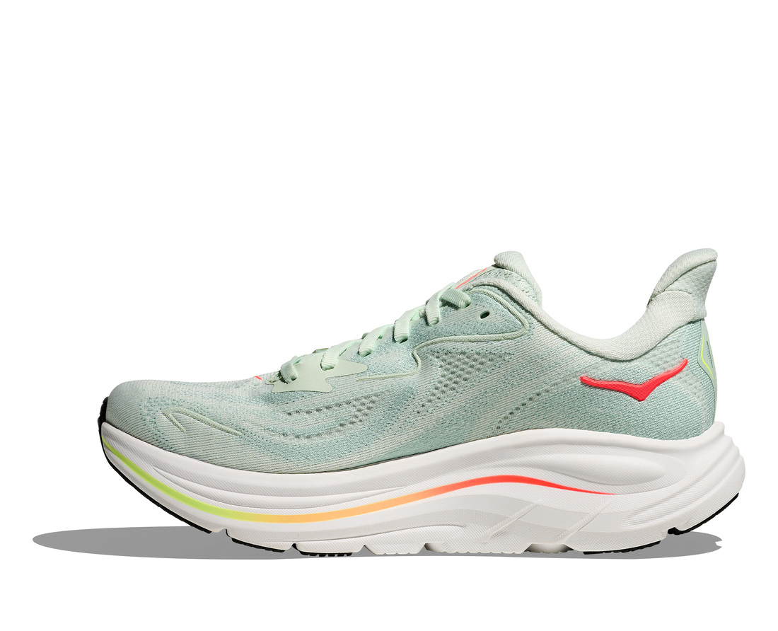 WOMEN'S HOKA CLIFTON 10 | SEA GLASS | NEON FLAME