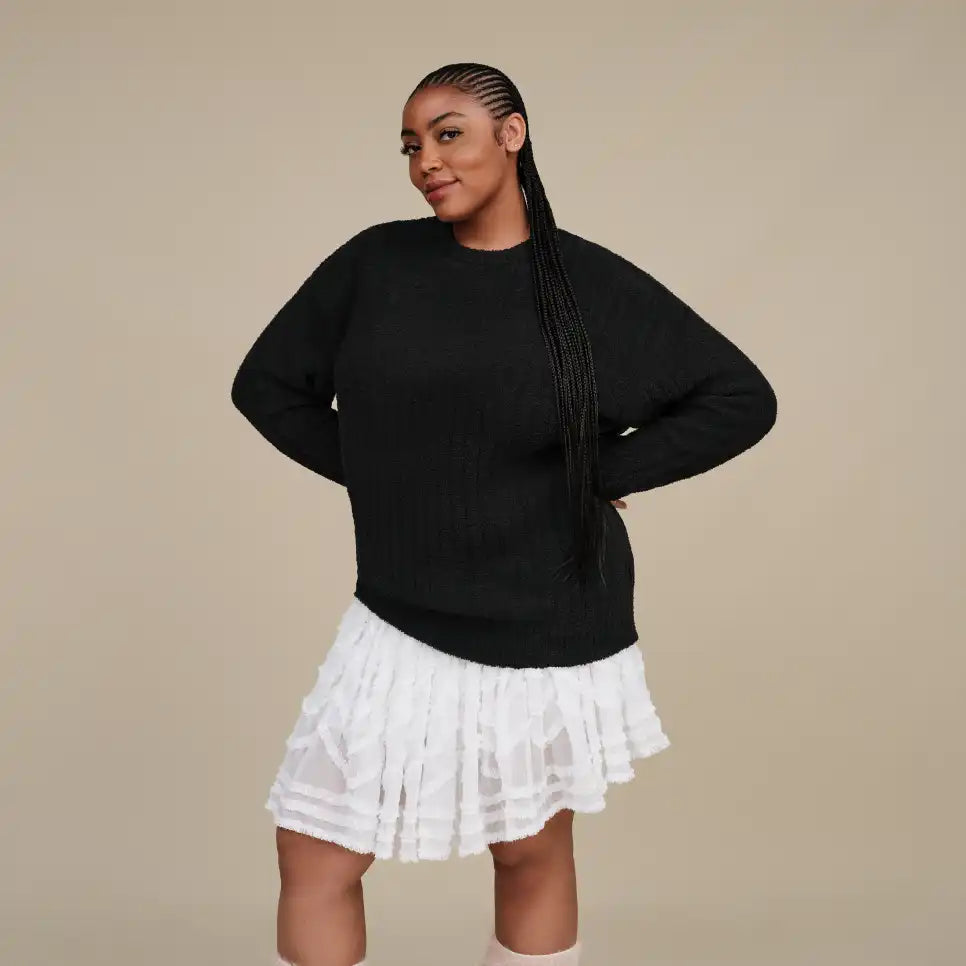 WOMEN'S UGG RIZ TOP RIB | BLACK