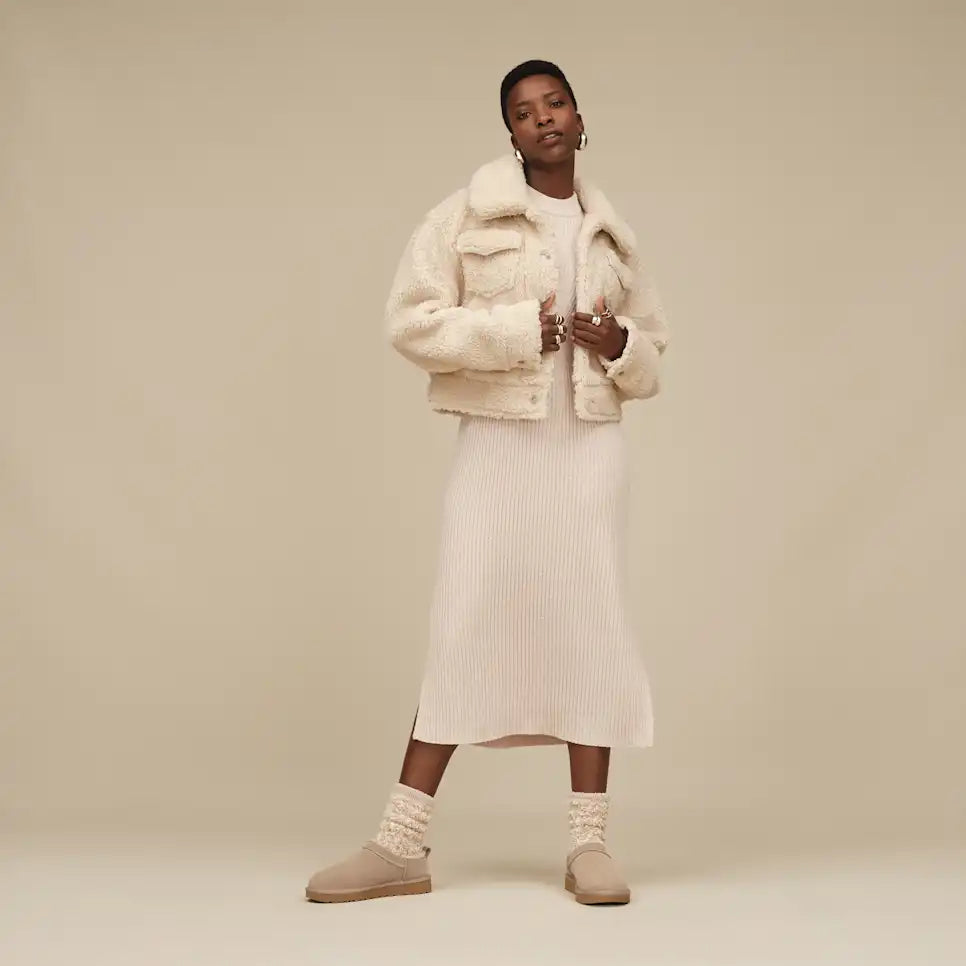 WOMEN'S UGG FRANKIE SHORT TRUCKER JACKET | NATURAL II