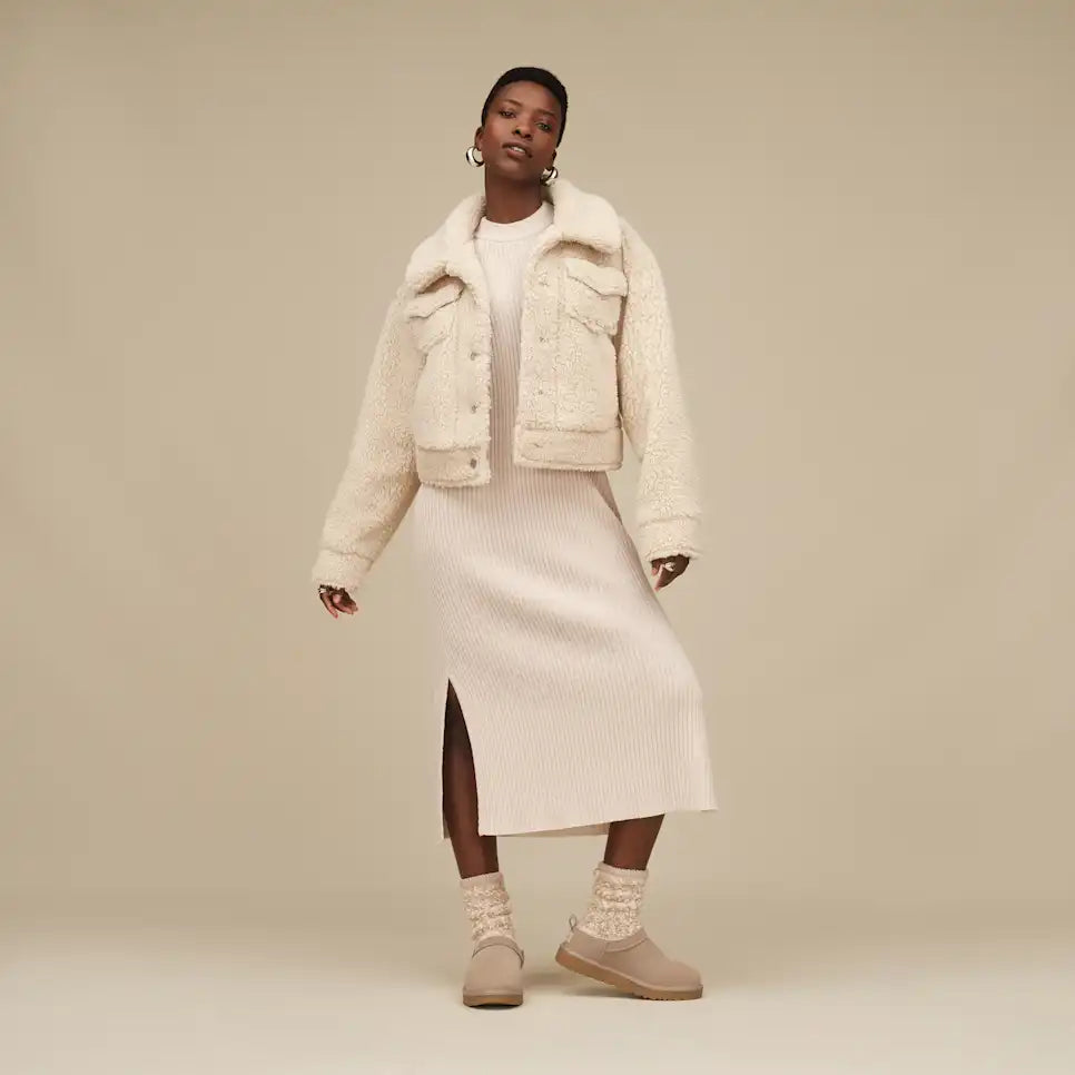 WOMEN'S UGG FRANKIE SHORT TRUCKER JACKET | NATURAL II