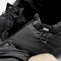 WOMEN'S UGG MYKAH UGGBRAID PUFFER JACKET | BLACK | CREAM