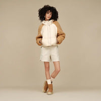 WOMEN'S UGG MYKAH UGGBRAID PUFFER JACKET | CREAM | SAND