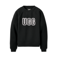 WOMEN'S UGG LOGO CREWNECK | BLACK